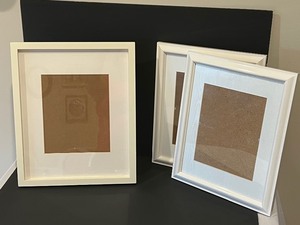 lot 42 image: Set of Three Larger White Picture Frames