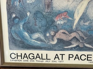 lot 20 image: Chagall at Pace Columbia Art Exhibition Poster Print