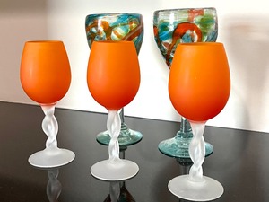 lot 24 image: Lovely Colorful Stemware