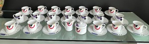 lot 113 image: (20) Mikasa Maxima Cups and Saucers with CreamSugar Set