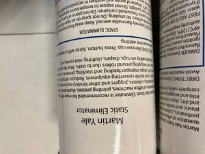 Static Eliminator Spray