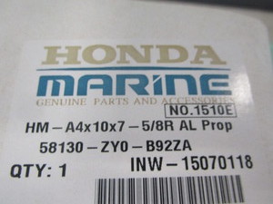 Honda Aluminum Prop W Hub, 10D x ...