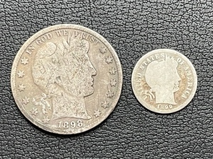 Barber Half Dollar and Dime