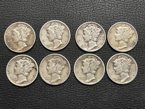 8 Mercury Dimes