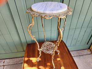 Brass and Marble Stand