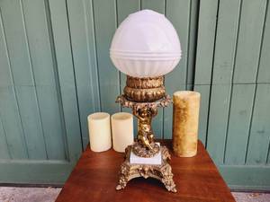 Vintage Cherub Lamp