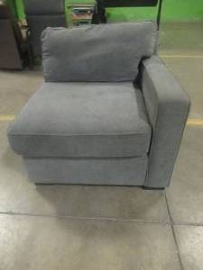 CREATED FOR MACYs JONATHAN LOUIS FURNITURE, Upholstered Right Arm Facing Chair (Chair Only From Sectional) in Grey. Approximate Dimensions 34 x  38 x 30 Tall.