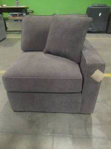 CREATED FOR MACYs JONATHAN LOUIS FURNITURE, Upholstered Right Arm Facing Chair (Chair Only From Sectional) in Brown. Approximate Dimensions 34 x  38 x 30 Tall.