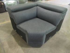CREATED FOR MACYs JONATHAN LOUIS FURNITURE, Upholstered Corner Wedge (Wedge Only From Sectional) With Flip-Up Headrests in Grey. Approximate Dimensions 50 x  50 x 32 Tall.
