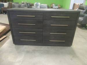 CREATED FOR MACYs HOANG SINH FURNITURE, Solid Wood 8-Drawer Dresser With Velvet Inlays in Top Drawers. 64 x 18 x 38 Tall.