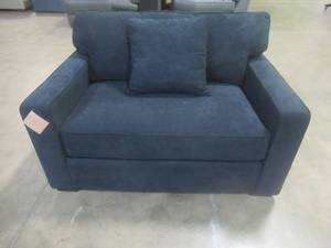 CREATED FOR MACYs JONATHAN LOUIS FURNITURE Upholstered Twin Hide-A-Bed Loveseat  in Blue.  Approximate Dimensions 53 x 39 x 30 Tall.