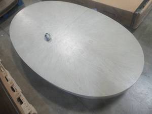 CREATED FOR MACYs FURNITURE, Solid Wood Oval Table Top (Top Only) In Grey Finish. Slight Corner and Edge DingsScratches (see photos).  Approximate Dimensions 78 X 44.
