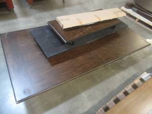 CREATED FOR MACYs FURNITURE, Solid Wood Table Top (Top Only) In Walnut Finish. Includes 18 leaf. Slight Corner and Edge DingsScratches (see photos).  Approximate Dimensions 84 X 42.