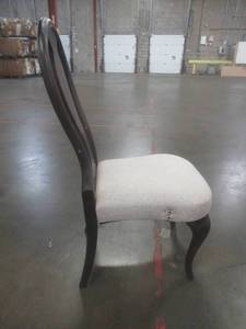 CREATED FOR MACYs KLAUSSNER FURNITURE Upholstered Splat Back Dining Arm Chair - MISSING ARMS, In Like New Condition.