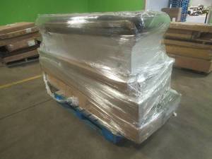 LARGE WHOLESALE PALLET OF FURNITURE (Could have Table Tops, Bed Parts, and More), These Boxes Have not been inspected and are being sold directly off the truck. Condition is unknown.