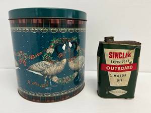 Antique Sinclair Extra Duty Outboard Motor Oil Can (Has Dents) And More
