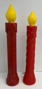 Vintage Blow Mold Candles 38 & 35 12