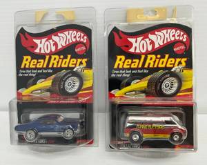 Pair Of Vintage HotWheels Real Riders In Protective Sleeve (Foam Tape On Back)