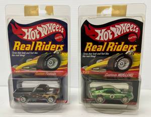 Pair Of Vintage HotWheels Real Riders In Protective Sleeve (Foam Tape On Back)