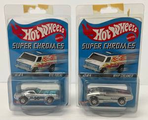 Pair Of Vintage HotWheels Super Chromes In Protective Sleeve (Foam Tape On Back)