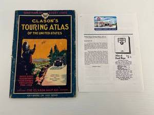 Vintage 1920s Clasons Touring Atlas Of The United States