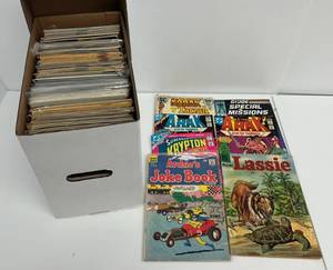Full Short Box Of Misc. DC & Marvel Comic Books Some In Plastic Bags