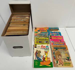 Full Short Box Of Misc. DC, Gold Key Harvey, Whitman Dell & Archie Comic Books