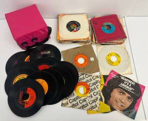 Group Of Vintage 45 Albums Including Great Like Chicago If You Leave Me Now