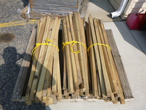 lot 6 image: Green-Treated Spindles with Screws