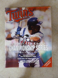 lot 33 image: 1991 Minnesota Twins ALCS Program