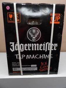 lot 2 image: NEW IN THE BOX, NEVER OPENED - jagermeister TAP MACHINE COLDER THAN ICE MODELJEMUS 3 BOTTLE SHOT CHILLER - FANTASTIC PIECE - SEE PICTURES