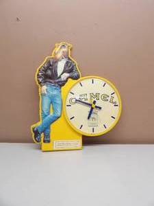lot 32 image: Rare Vintage Original Joe Camel Cigarette Display Advertising Wall Clock Sign 21 By 21 - NICE OLD SCHOOL PIECE - SEE PICTURES