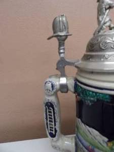 lot 40 image: RARE - ORIGINAL THEWALT Beer Stein  W. Germany ALT-GRENZAU 1894 - AWESOME PIECE - SEE PICTURES
