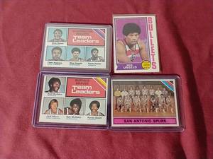 lot 33 image: (4) Vintage NBA Cards