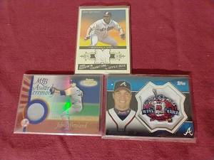 lot 48 image: (3) Baseball Relic Cards