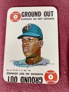 lot 55 image: 1968 Topps Game Rod Carew Card