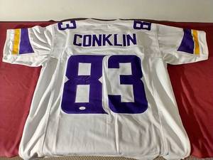 lot 69 image: Autographed Tyler Conklin Vikings Jersey - WCOA