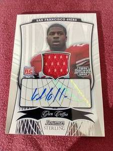 lot 72 image: AutographJersey Rookie Card of Glen Coffee - #d500