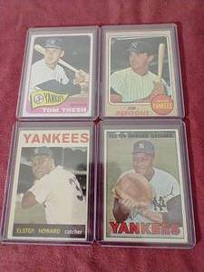 lot 73 image: (4) Vintage Yankee Cards