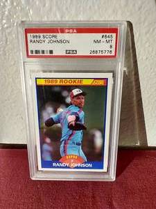 lot 83 image: 1989 Score Randy Johnson Rookie Card - PSA8