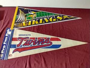 lot 91 image: VikingsTwins Pennants