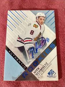 lot 95 image: Autographed Nick Schmaltz Rookie Card