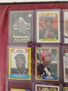 lot 117 image: (25) Kirby Puckett Cards