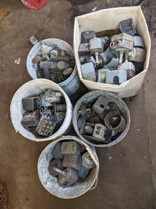 lot 65 image: (5) BinsBoxes of Miscellaneous Electrical Supplies