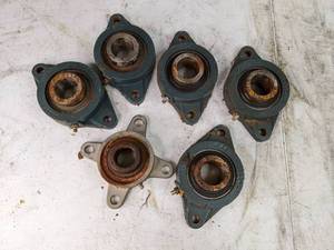 lot 54 image: (6) Dodge 1-716 in. Bore Bolt Flange Bearings
