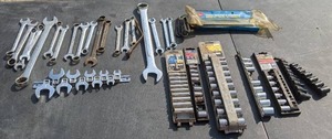 lot 35 image: Collection of Craftsman Combination Wrenches, Craftsman Socket Sets, Screwdriver Bit Set, Eklind Long Reach T-Handle Hex Key Set