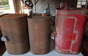 lot 86 image: Lot of (3) Metal Fuel Tanks