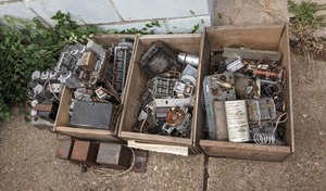 lot 140 image: Assortment of Vintage Metal and Electrical Components