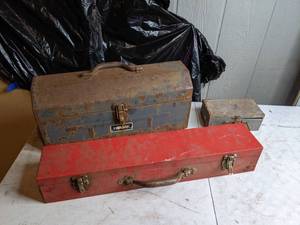 lot 109 image: Metal Homak Toolbox with Tools, MIT Slide Hammer Puller Set, Metal Box with Large Sockets