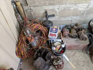 lot 256 image: Electrical Wire, Starters, Pump, Toilet Snake and More